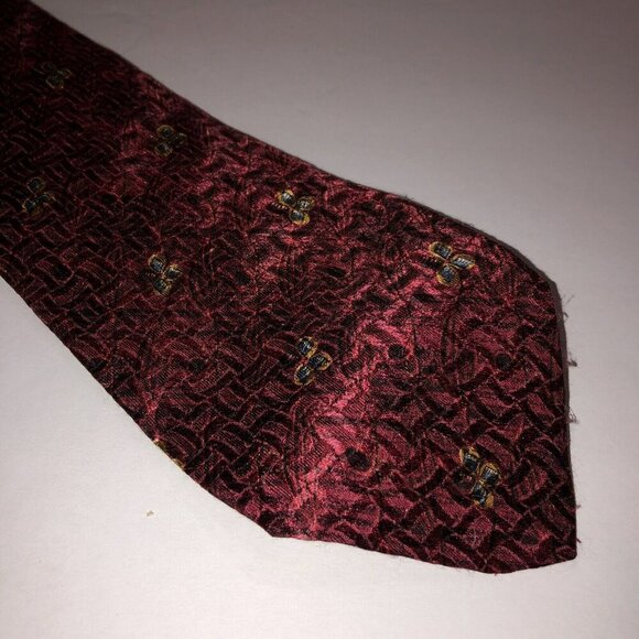 Lot of 2 Robert Talbott Best Of Class Blue Gold Wine 100% Silk Neck Ties USA - Picture 7 of 11